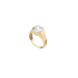 Chiara Ferragni First Love Ring YG+White CZ Taille 12 Gris