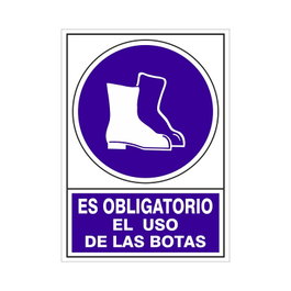 DUVER Signal de sécurité adhésive Obligation de porter des bottes 105x74 mm
