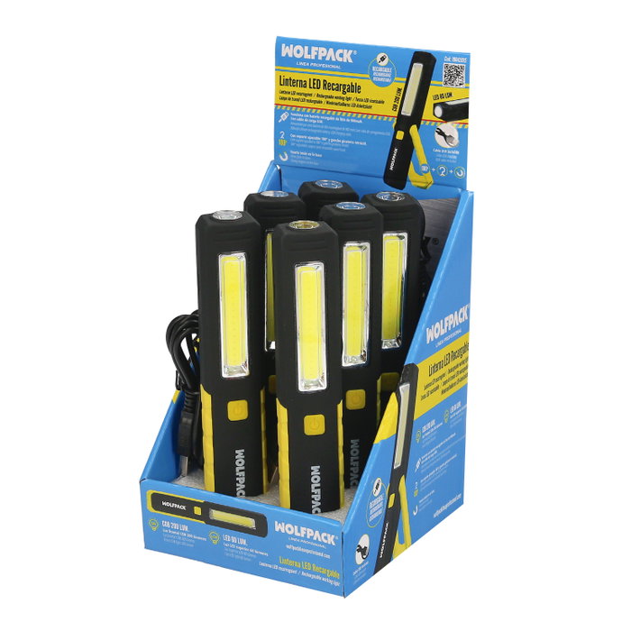 WOLFPACK LINEA PROFESIONAL Lampe de poche LED Multifonction Type Stylo Rechargeable 200 Lumens WOLFPACK LINEA PROFESIONAL Lampe de poche LED Multifonction Type Stylo Rechargeable 200 Lumens