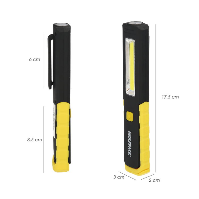 WOLFPACK LINEA PROFESIONAL Lampe de poche LED Multifonction Type Stylo Rechargeable 200 Lumens WOLFPACK LINEA PROFESIONAL Lampe de poche LED Multifonction Type Stylo Rechargeable 200 Lumens