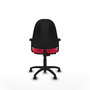 PIQUERAS Y CRESPO Chaise de bureau Algarra rouge avec mécanisme Contact permanent et accoudoirs 2D