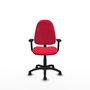 PIQUERAS Y CRESPO Chaise de bureau Algarra rouge avec mécanisme Contact permanent et accoudoirs 2D