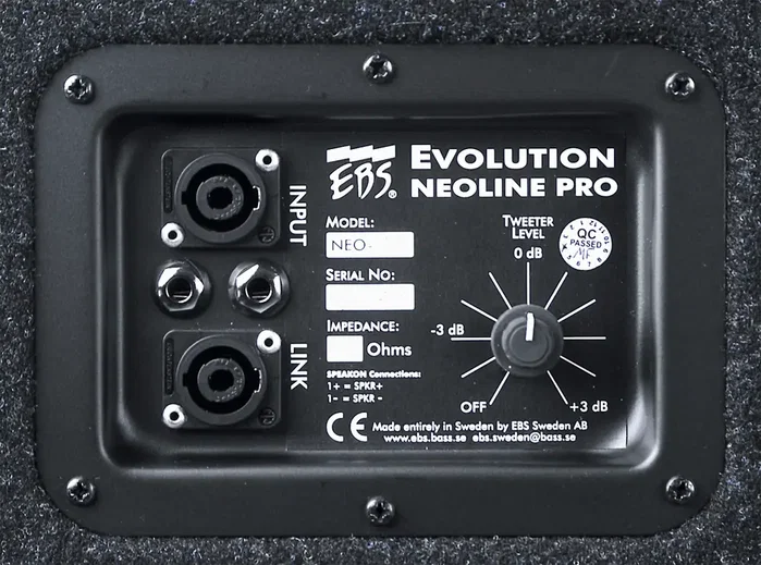 EBS NeoLine Enceinte Basse 12" Mini 8 Ohms 300W EBS NeoLine Enceinte Basse 12" Mini 8 Ohms 300W