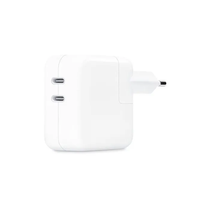 Apple Adaptateur Secteur Double Port USB-C 35 W - Charge Rapide pour MacBook Air, iPhone, iPad, Apple Watch et AirPods