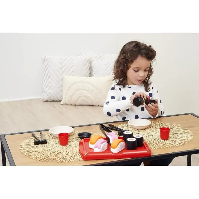 Ecoiffier 2523 Jeu d'imitation cuisine Sushi pour enfant - Plateau avec sushis, makis, sauce soja et accessoires - Jouet origine France Ecoiffier 2523 Jeu d'imitation cuisine Sushi pour enfant - Plateau avec sushis, makis, sauce soja et accessoires - Jouet origine France