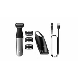 Philips Bodygroomer BG5021/15, Tondeuse Corps Multifonction Homme, Gris Argent et Noir