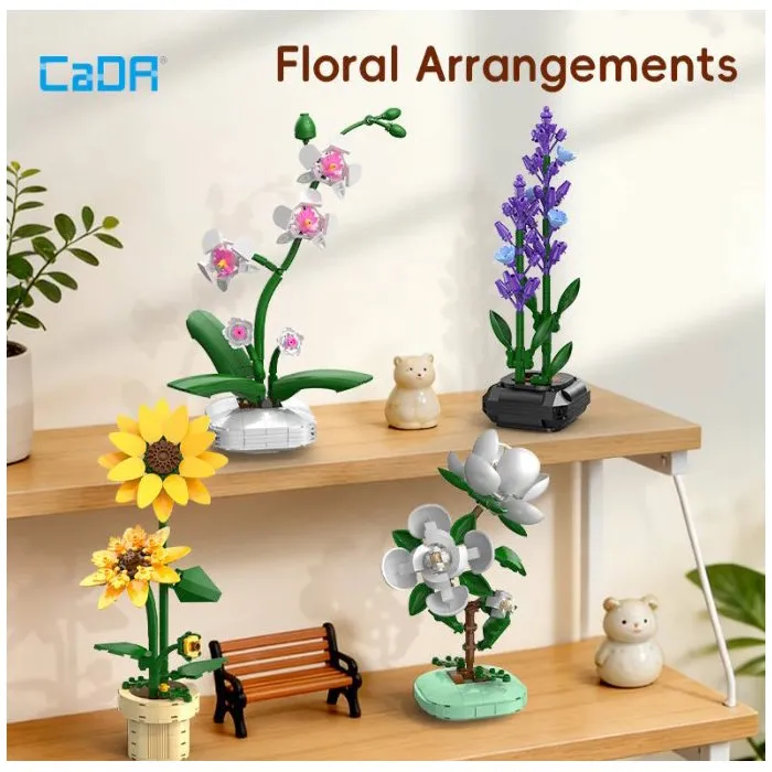 CADA Artiste Jeu de construction Plante Lavande 205 pièces dès 8 ans