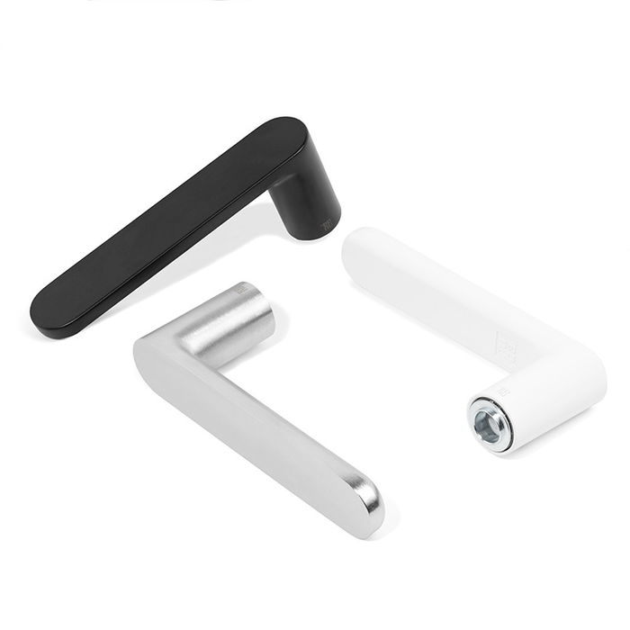 NUDA Poignée de porte sans rosace Modèle PURE Ø25 mm Zamak Cromo Satinado, Negro Mate, Blanco Mate