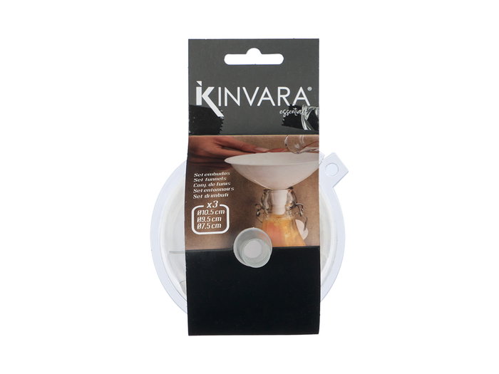 Kinvara Set de 3 entonnoirs transparents 11x15x11 cm (Set de 24)