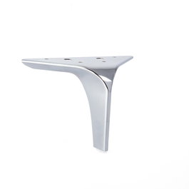 Q&Q Pata Metal Clark H130 - Patte de meuble en métal chromé pour canapé, hauteur 130 mm