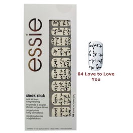 Essie Sleek Stick Autocollants pour Ongles Modèle 04 J'aime t'aimer - Soin et Maquillage pour Femmes