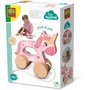 SES Creative - Licorne en bois 2 en 1 à pousser et à tirer, jouet avec cordon de traction et roues robustes, rose