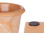 Ibergarden Copa Terracota Mediana Hojas 13x19,5 cm - Ciment, Marron - Pot de Fleur Décoratif (Set de 8)
