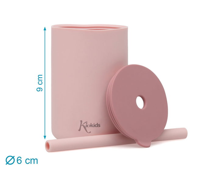 KioKids Lot de Gobelets d'Apprentissage en Silicone Rose avec Couvercle et Paille, 180 ml, 100% Silicone Alimentaire, Lavable au Lave-Vaisselle, pour Enfants de +6 Mois, Ecofriendly KioKids Lot de Gobelets d'Apprentissage en Silicone Rose avec Couvercle et Paille, 180 ml, 100% Silicone Alimentaire, Lavable au Lave-Vaisselle, pour Enfants de +6 Mois, Ecofriendly