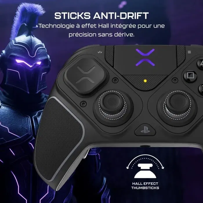 Turtle Beach Victrix Pro BFG Reloaded - Manette modulaire sans fil pour Playstation (PS4, PS5, PC) - Noir - Technologie Hall, Fightpad 6 boutons, gâchettes Clutch Triggers Turtle Beach Victrix Pro BFG Reloaded - Manette modulaire sans fil pour Playstation (PS4, PS5, PC) - Noir - Technologie Hall, Fightpad 6 boutons, gâchettes Clutch Triggers