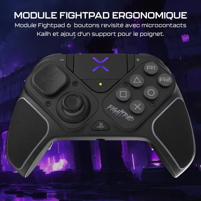 Turtle Beach Victrix Pro BFG Reloaded - Manette modulaire sans fil pour Playstation (PS4, PS5, PC) - Noir - Technologie Hall, Fightpad 6 boutons, gâchettes Clutch Triggers Turtle Beach Victrix Pro BFG Reloaded - Manette modulaire sans fil pour Playstation (PS4, PS5, PC) - Noir - Technologie Hall, Fightpad 6 boutons, gâchettes Clutch Triggers