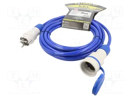 KEL Rallonge réseau H07BQ-F 3G2,5mm² 5m bleu