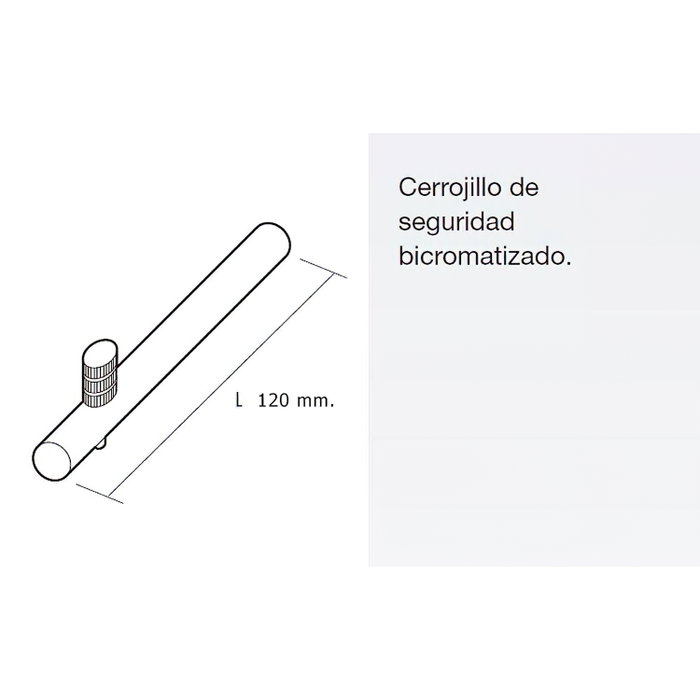 WOLFPACK LINEA PROFESIONAL Petit verrou persiennes sécurité 120 x 5,5 mm WOLFPACK LINEA PROFESIONAL Petit verrou persiennes sécurité 120 x 5,5 mm
