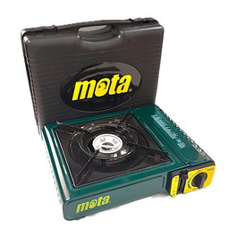 Mota Herramientas Réchaud de Camping 1 Feu - Cocina Gaz Butane Portable 2100W - Protection Vent - Norme EN17476