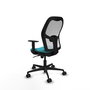 Piqueras y Crespo Chaise de Bureau Jorquera Turquoise et Blanche