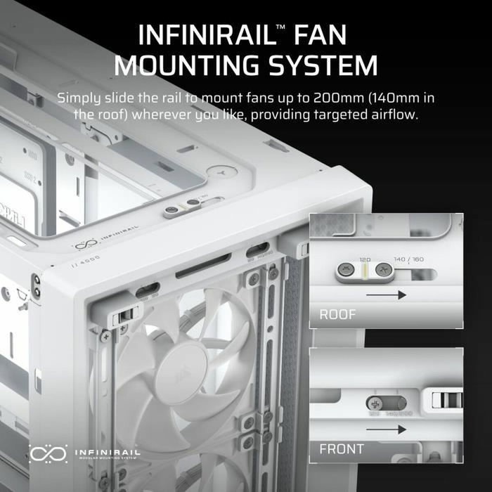 Corsair FRAME 4000D RS Boîtier Moyen-Tour Blanc