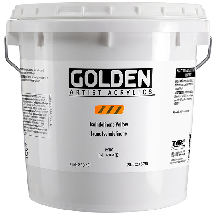 Golden Peinture acrylique Heavy Body Jaune isoindolinone 3,78l Golden Peinture acrylique Heavy Body Jaune isoindolinone 3,78l