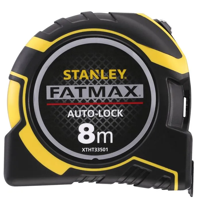 Stanley Ruban à Mesurer 8m, 32mm Large, Mylar, Blade Armor, Précision Classe II, Crochet Zéro pour Mesures Intérieures et Extérieures, Portée sans Décrochage 3.5m