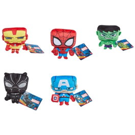 Mattel Assortiment de 16 peluches Marvel 20 cm