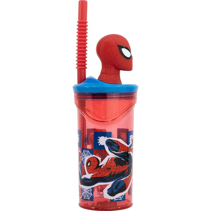 Licensing Verre 3D Spiderman 360ml avec paille