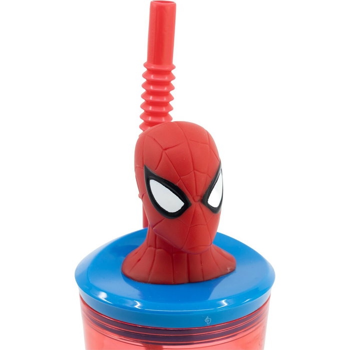 Licensing Verre 3D Spiderman 360ml avec paille