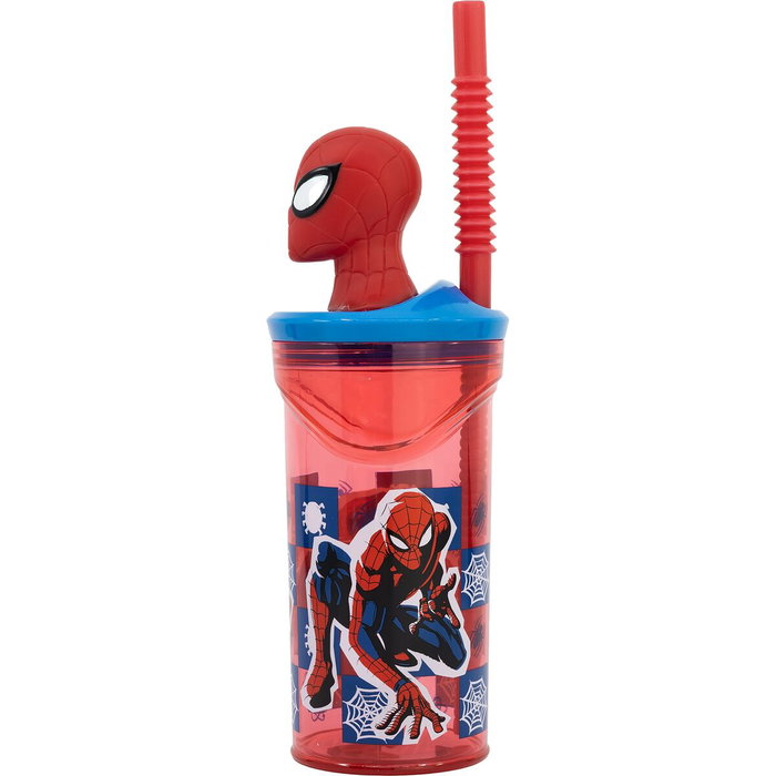 Licensing Verre 3D Spiderman 360ml avec paille