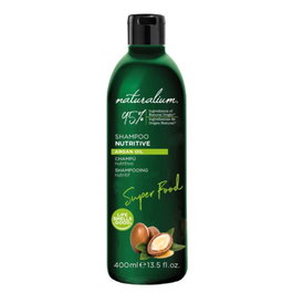 Naturalium Shampooing Nutritif Superfood à l'Huile d'Argan 400 mL - Sans SLS - Pour Cheveux Secs et Abîmés