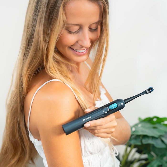 Cecotec Brosse à dents électrique sonique UltraSonic PlatiniumSwing noir, écran, 5 modes