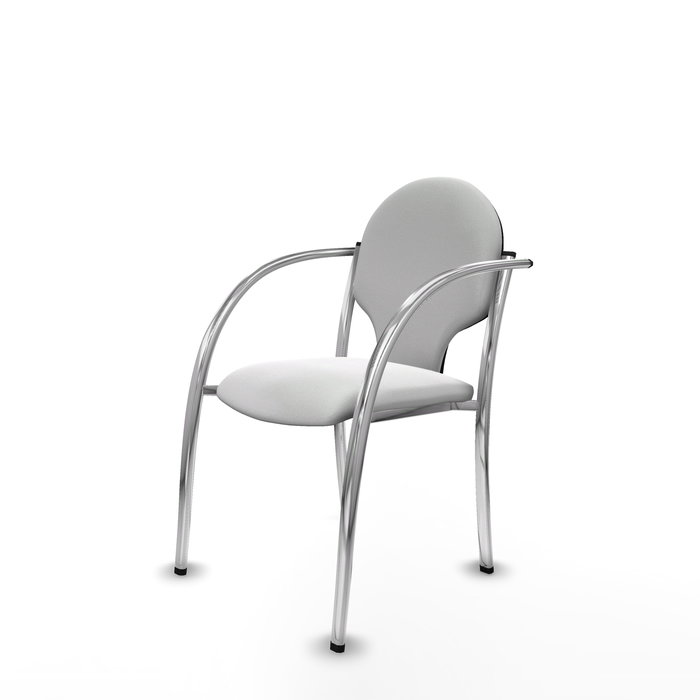 Silla Hellín tapizada con Tela color Blanco. Brazos fijos Silla Hellín tapizada con Tela color Blanco. Brazos fijos