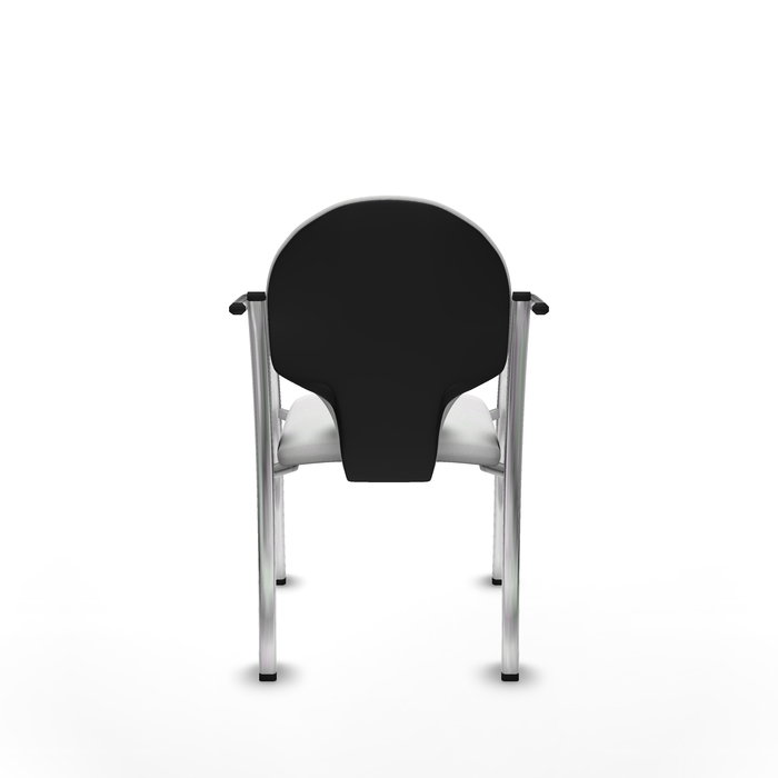 Silla Hellín tapizada con Tela color Blanco. Brazos fijos Silla Hellín tapizada con Tela color Blanco. Brazos fijos