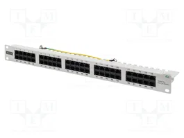 DIGITUS Panneau de brassage RACK 1U gris avec mise à la terre RJ45 50 ports