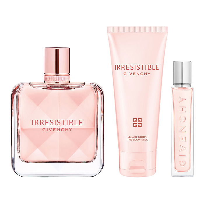 Givenchy Irresistible - Coffret Cadeau Parfum 3 Pièces : Eau de Parfum 80 ml + Lait Corps 75 ml + Mini Format 12,5 ml - Parfum Femme Floral Boisé