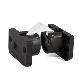 HERRAJES ALK Kirma - Paire de charnières invisibles pour table pliante, modèle Kirma, pour épaisseur de plateau 17/18 mm, en zamak et plastique, finition brun, noir, gris