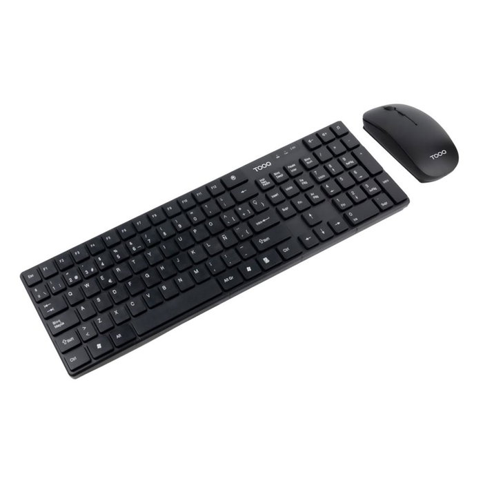 Tooq Ensemble Clavier et Souris Slim Sans Fil Noir Tooq Ensemble Clavier et Souris Slim Sans Fil Noir