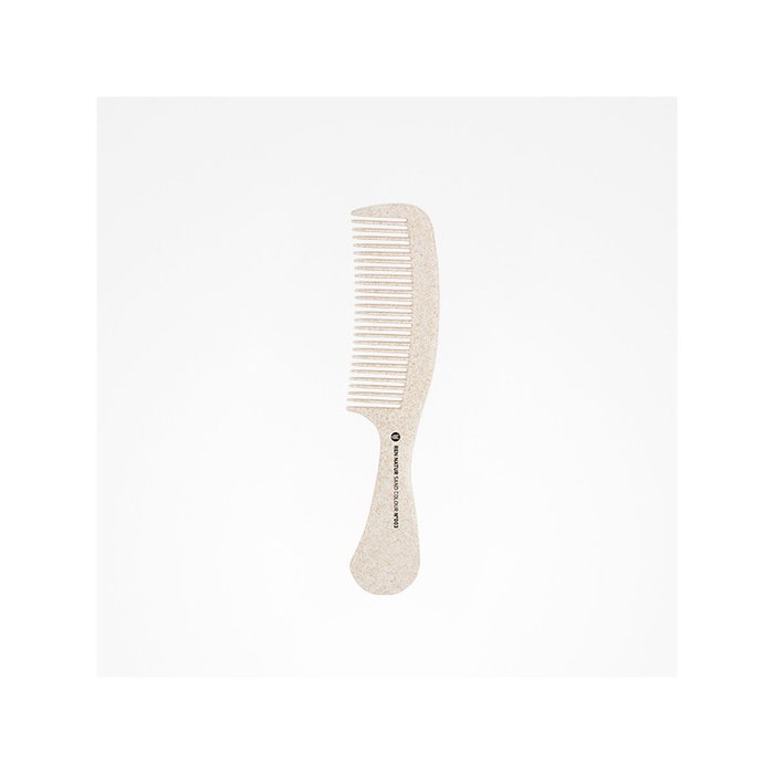 BIFULL - Peigne démêloir à picots ronds Mini Ren Natur - Ligne biodégradable couleur sable - N°03 - Pour cheveux bouclés et volume BIFULL - Peigne démêloir à picots ronds Mini Ren Natur - Ligne biodégradable couleur sable - N°03 - Pour cheveux bouclés et volume