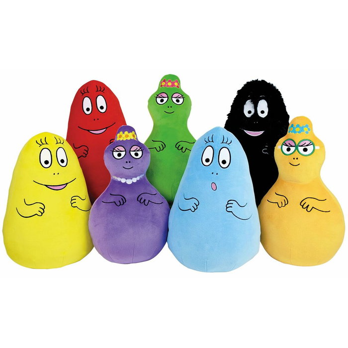 Jemini Lot de 7 peluches Barbapapa de 28 cm