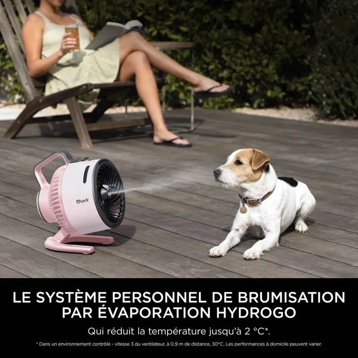 Shark FlexBreeze HydroGo FA050EUPK Ventilateur brumisateur Quartz