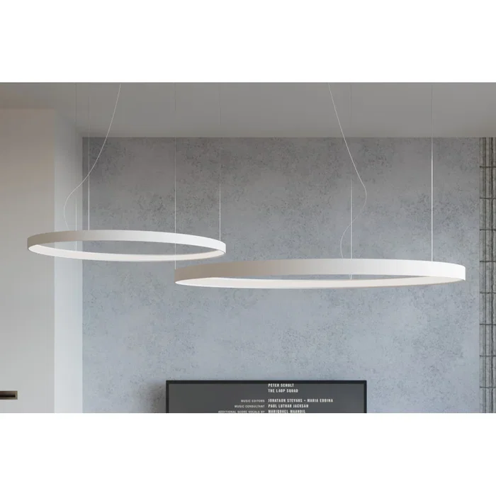 RIO SOL-TH.105 - Lampe Suspendue LED RIO 55 3000K, Anneaux Minimals, Éclairage D'ambiance Salon ou Bureau