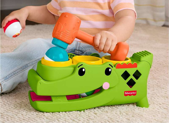 Fisher-Price Cocodrilo Jouet À Marteau Et À Pousser
