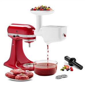 Kitchenaid 5KSMFVSFGA Set de 2 accessoires pour robot ménager - Hachoir à viande 5FGA et moulin à légumes 5FVSP pour purées et préparations culinaires Kitchenaid 5KSMFVSFGA Set de 2 accessoires pour robot ménager - Hachoir à viande 5FGA et moulin à légumes 5FVSP pour purées et préparations culinaires
