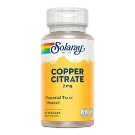 SOLARAY Citrate de Cuivre 2 mg, 60 capsules végétales