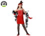 Déguisement Charleston Rouge pour Fille 7-9 Ans - Costume Années 20 Fête Cabaret avec Détails et Filigranes