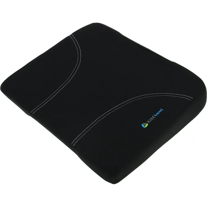 Kine Travel Coussin correcteur d'assise auto en mousse haute densité, développé avec un kiné, 38.5 x 32 x 7/4.5 cm, noir ou gris