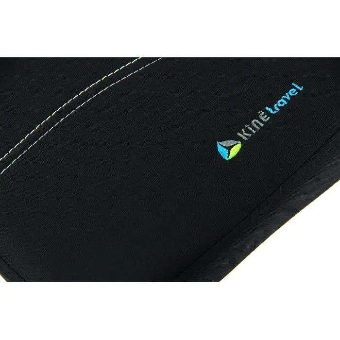 Kine Travel Coussin correcteur d'assise auto en mousse haute densité, développé avec un kiné, 38.5 x 32 x 7/4.5 cm, noir ou gris