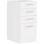 Atlas Meuble de cuisine bas 4 tiroirs blanc L40 x P52 x H82 cm, plan de travail non inclus
